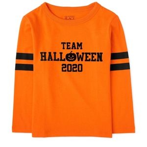 Long sleeve Halloween tee Orange